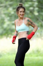 KATIE WAISSEL Working Out in a Central London Park 07/22/2016