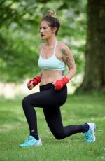KATIE WAISSEL Working Out in a Central London Park 07/22/2016