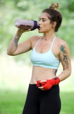 KATIE WAISSEL Working Out in a Central London Park 07/22/2016