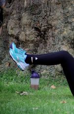 KATIE WAISSEL Working Out in a Central London Park 07/22/2016