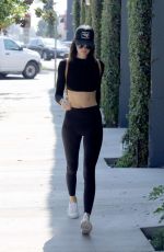 KENDALL JENNER in Tights at Kate Somerville Skincare in West Hollywood 07/28/2016