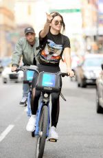 KENDALL JENNER Riding a Bike Out in New York 07/24/2016