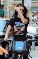KENDALL JENNER Riding a Bike Out in New York 07/24/2016