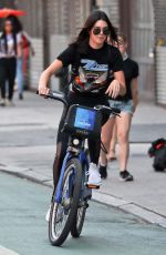 KENDALL JENNER Riding a Bike Out in New York 07/24/2016