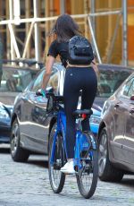 KENDALL JENNER Riding a Bike Out in New York 07/24/2016