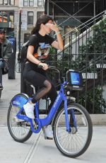 KENDALL JENNER Riding a Bike Out in New York 07/24/2016