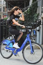 KENDALL JENNER Riding a Bike Out in New York 07/24/2016