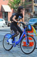 KENDALL JENNER Riding a Bike Out in New York 07/24/2016