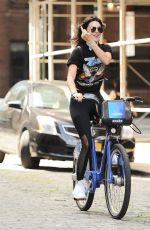 KENDALL JENNER Riding a Bike Out in New York 07/24/2016