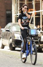 KENDALL JENNER Riding a Bike Out in New York 07/24/2016