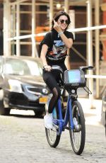 KENDALL JENNER Riding a Bike Out in New York 07/24/2016