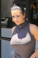 KIM KARDASHIAN at Kimble Hair Studio in West Hollywood 07/22/2016