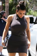 KIM KARDASHIAN at Kimble Hair Studio in West Hollywood 07/22/2016