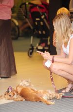 KIMBERLEY GARNER Out with Her Dog in London 07/25/2016