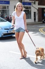 KIMBERLEY GARNER Out with Her Dog in London 07/25/2016