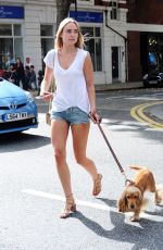 KIMBERLEY GARNER Out with Her Dog in London 07/25/2016