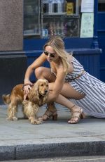 KIMBERLEY GARNER Walks Her Dog Out in London 07/07/2016