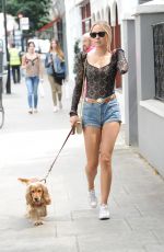 KIMBERLEY GARNER Walks Her Dog Out in London 07/22/2016