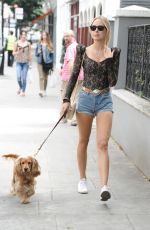 KIMBERLEY GARNER Walks Her Dog Out in London 07/22/2016