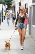 KIMBERLEY GARNER Walks Her Dog Out in London 07/22/2016