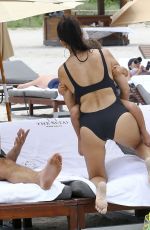 KOURTNEY KARDASHIAN in Swimsuit at a Beach in Miami 07/02/2016