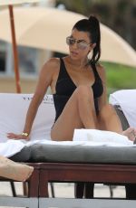 KOURTNEY KARDASHIAN in Swimsuit at a Beach in Miami 07/02/2016