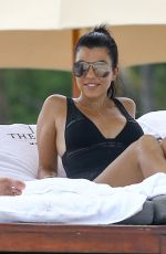 KOURTNEY KARDASHIAN in Swimsuit at a Beach in Miami 07/02/2016