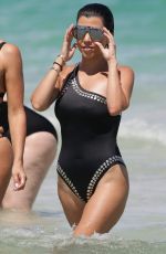KOURTNEY KARDASHIAN in Swimsuit at a Beach in Miami 07/04/2016