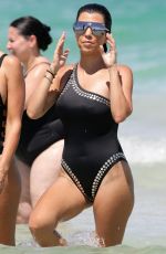 KOURTNEY KARDASHIAN in Swimsuit at a Beach in Miami 07/04/2016
