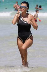 KOURTNEY KARDASHIAN in Swimsuit at a Beach in Miami 07/04/2016
