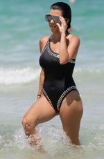 KOURTNEY KARDASHIAN in Swimsuit at a Beach in Miami 07/04/2016