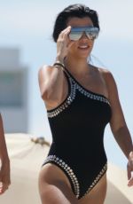 KOURTNEY KARDASHIAN in Swimsuit at a Beach in Miami 07/04/2016