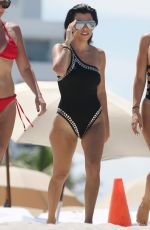 KOURTNEY KARDASHIAN in Swimsuit at a Beach in Miami 07/04/2016