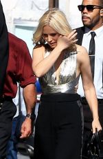 KRISTEN BELL Arrives at Jimmy Kimmel Live in Hollywood 07/19/2016