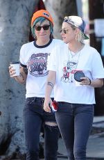 KRISTEN STEWART Kissing ALICIA CARGILE Out in Los Feliz 07/20/1016
