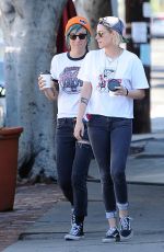 KRISTEN STEWART Kissing ALICIA CARGILE Out in Los Feliz 07/20/1016