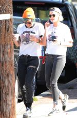 KRISTEN STEWART Kissing ALICIA CARGILE Out in Los Feliz 07/20/1016