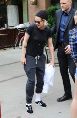 KRISTEN STEWART Leaves Her Hotel in New York 07/14/2016