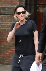 KRISTEN STEWART Leaves Her Hotel in New York 07/14/2016