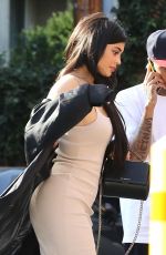 KYLIE JENNER Arrives at Nobu Restaurant in West Hollywood