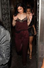 KYLIE JENNER Dines at Nice Guy in West Hollywood 07/15/2016