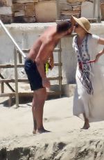 KYLIE MINOGUE and Joshua Sasse on Holiday in Sifnos, Greece, June 2016