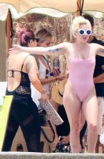 LADY GAGA in Swimsuit at Pedregal Resort in Mexico 07/16/2016