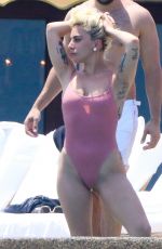 LADY GAGA in Swimsuit at Pedregal Resort in Mexico 07/16/2016