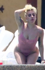 LADY GAGA in Swimsuit at Pedregal Resort in Mexico 07/16/2016