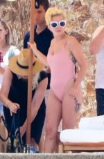 LADY GAGA in Swimsuit at Pedregal Resort in Mexico 07/16/2016