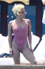 LADY GAGA in Swimsuit at Pedregal Resort in Mexico 07/16/2016