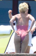 LADY GAGA in Swimsuit at Pedregal Resort in Mexico 07/16/2016