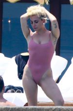 LADY GAGA in Swimsuit at Pedregal Resort in Mexico 07/16/2016