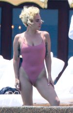 LADY GAGA in Swimsuit at Pedregal Resort in Mexico 07/16/2016